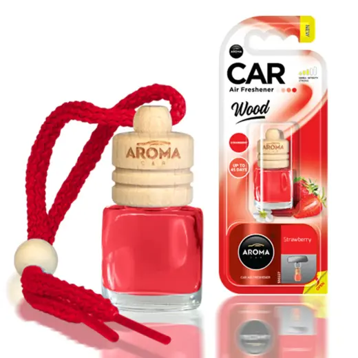 Car air freshener  AROMA WOOD STRAWBERRY