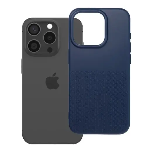 Easy Dual telefono dėklas iPhone 15 Pro mėlynas