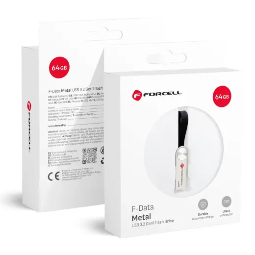 Pendrive 64GB USB 3.2 Gen 1 (USB A) Forcell F-Data Metal silver