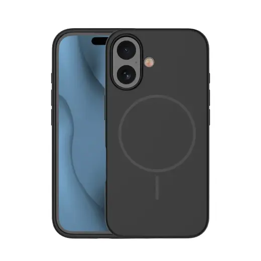 Silicone Thin Mag case for iPhone 16 Plus 6,7" black