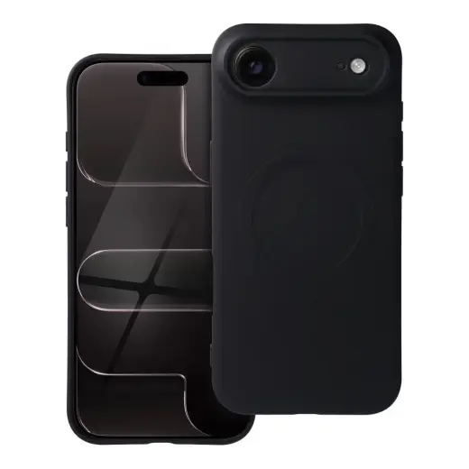 Silicone Mag Cover telefono dėklas su MagSafe palaikymu iPhone 17 Air juodas