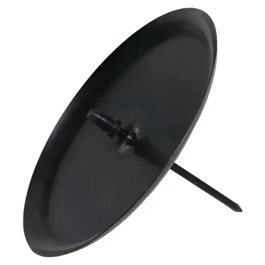 Candle holder 8x4.3cm with pin, 4pcs black