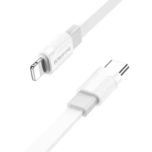 Borofone BX89 Union data transfer and charging cable | USB-C to Lightning | 20W | 1m | white, gray