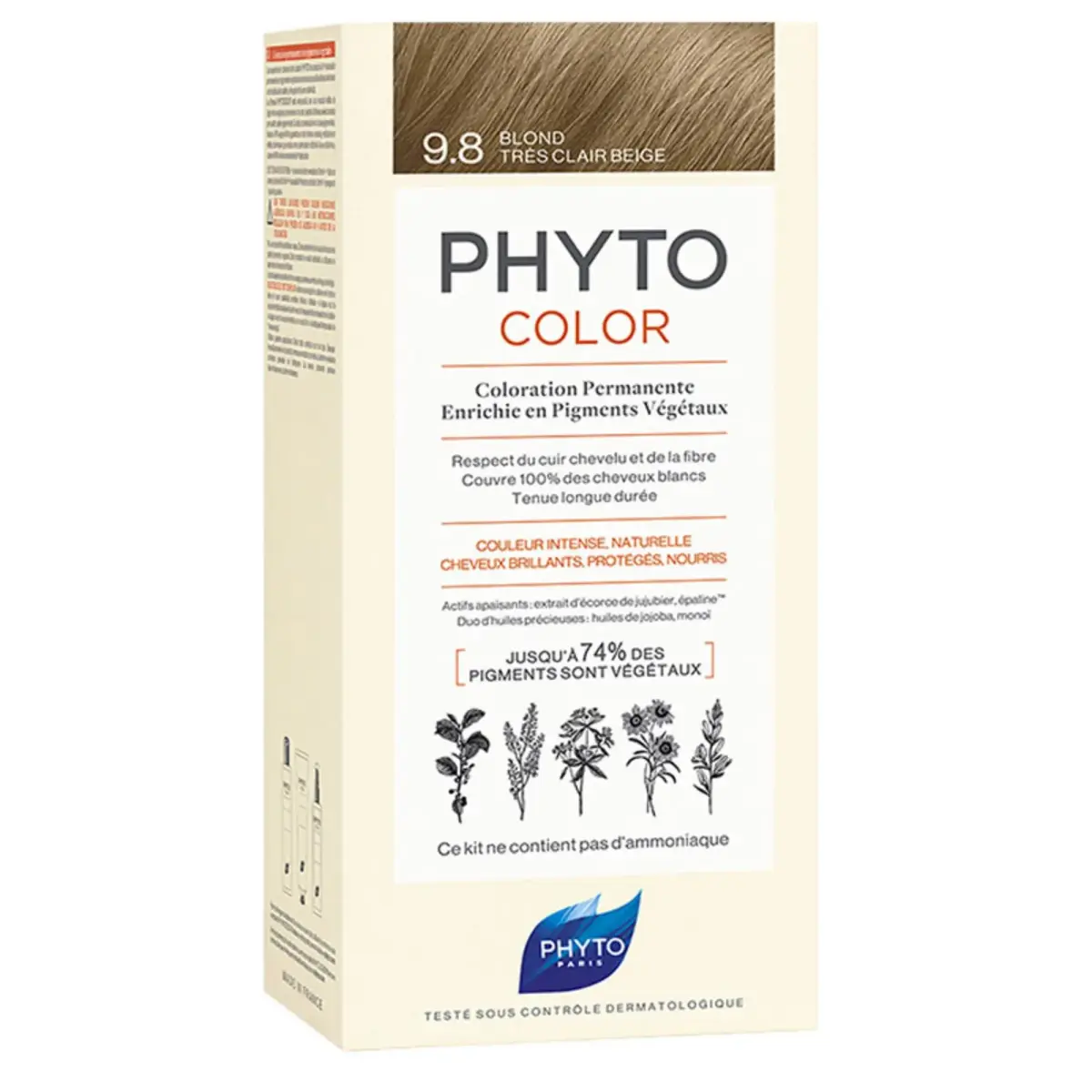 Phyto, Color, Permanent Hair Dye, 9.8 , 50 ml