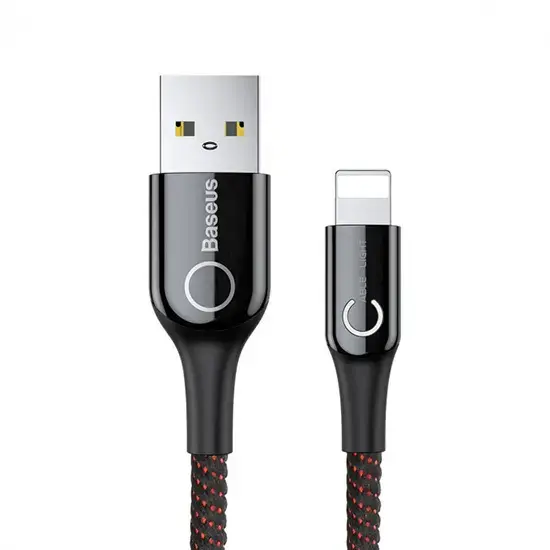Baseus CALCD-01 C formas lightning kabelis 100cm | 2A melns
