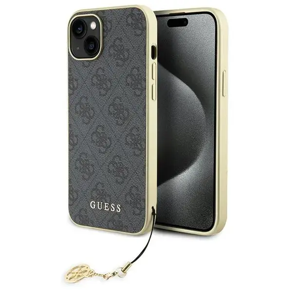 Guess GUHCP15MGF4GGR iPhone 15 Plus 6.7" szary|grey hardcase 4G Charms Collection