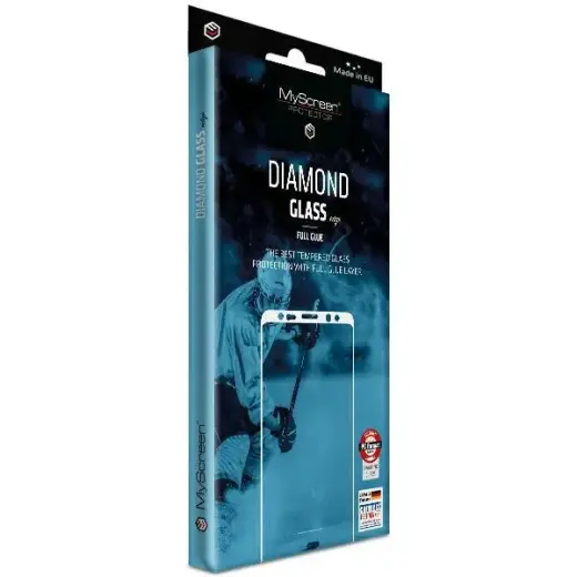 MyScreen DIAMOND GLASS edge Full Glue grūdinto stiklo apsauga telefonui Honor 400, juoda