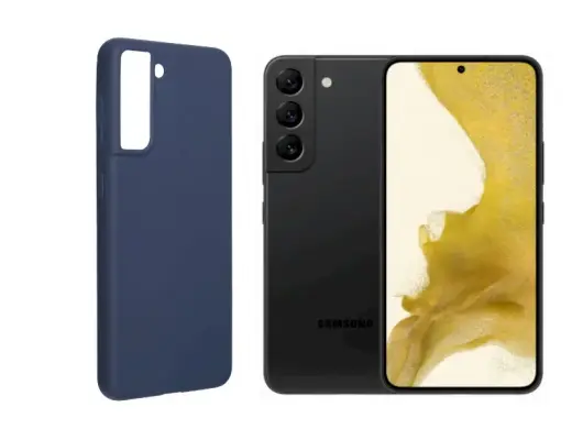 Fusion soft matte back case silicone for Samsung S901 Galaxy S22 blue