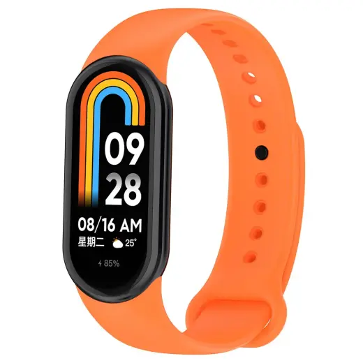 Fusion viedpulksteņa siksniņa priekš Xiaomi Mi Band 8 | silikons | oranža