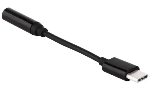 Fusion CM20 3.5 mm uz USB-C Audio Adapteris Telefoniem Melns (OEM)