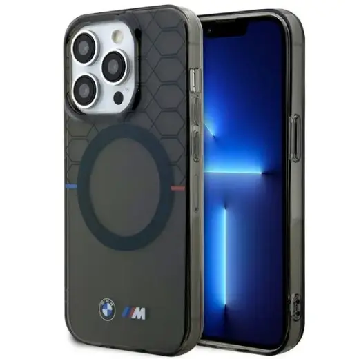 BMW BMHMP13XHGPK iPhone 13 Pro Max 6.7" szary|grey Pattern MagSafe