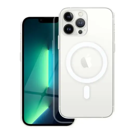 Clear Mag telefono dėklas su MagSafe palaikymu iPhone 13 Pro Max skaidrus