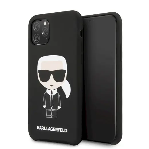 Karl Lagerfeld KLHCN61SLFKBK Iconic Cover For Apple iPhone 11 Black