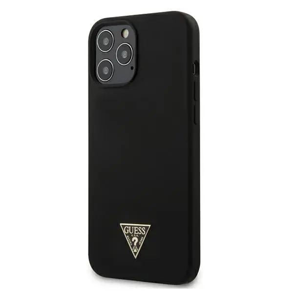 Guess GUHCP12LLSTMBK iPhone 12 Pro Max 6,7" black|czarny hardcase Silicone Triangle Logo