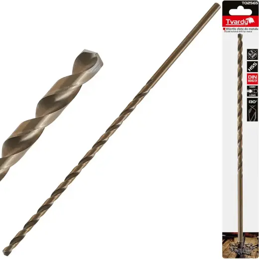 Ilga HSS DIN1869 6.5 x 275mm auksinė metalo gręžimo karūnėlė