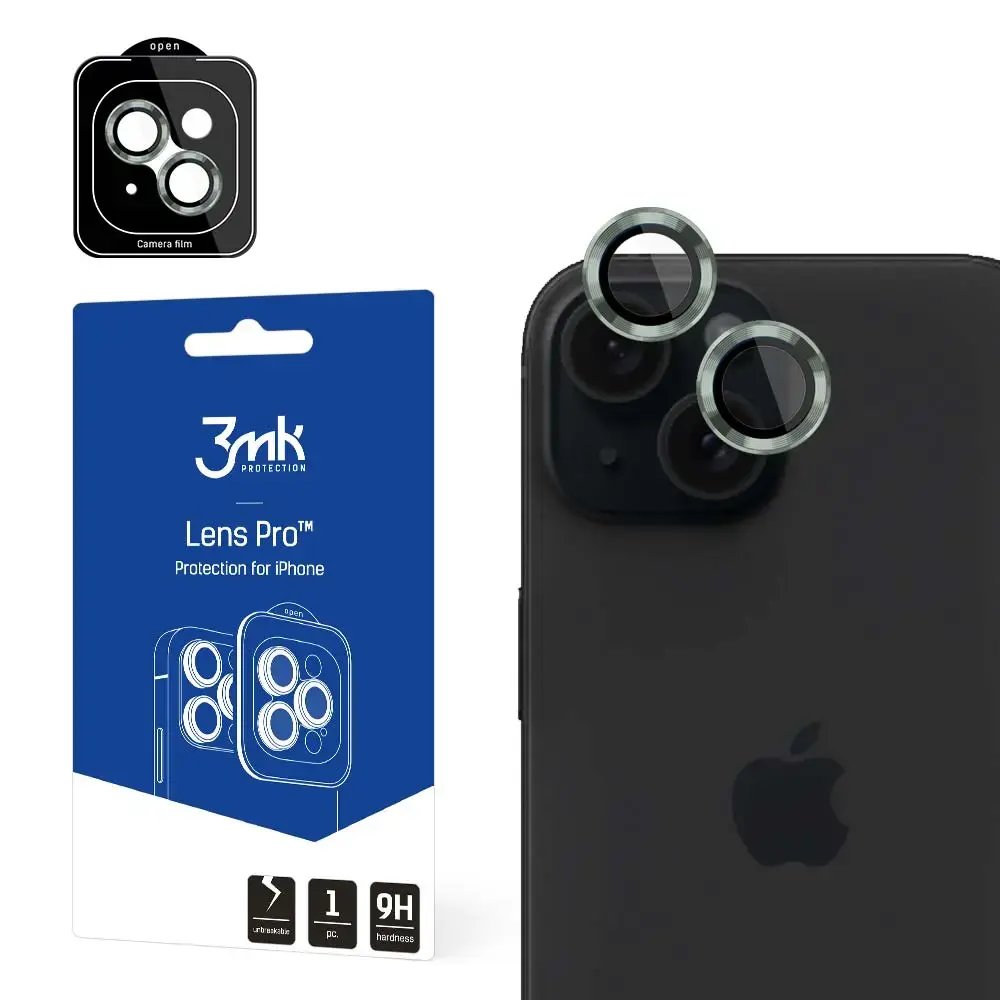 Apple iPhone 15 - 3mk Lens Protection Pro Alphine green screen protector