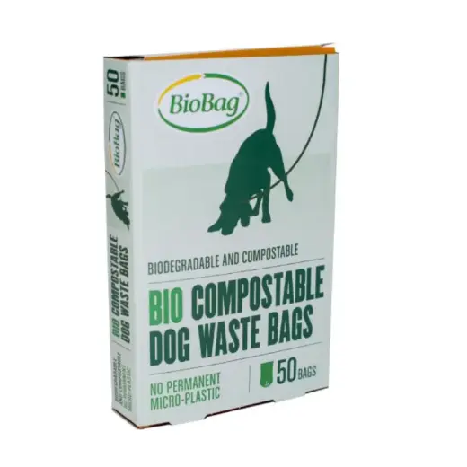 Suņu ekskrementu maisi kompostējami BioBag Dog on box (50 gab. kastē) 20mkr. 20x32cm melni