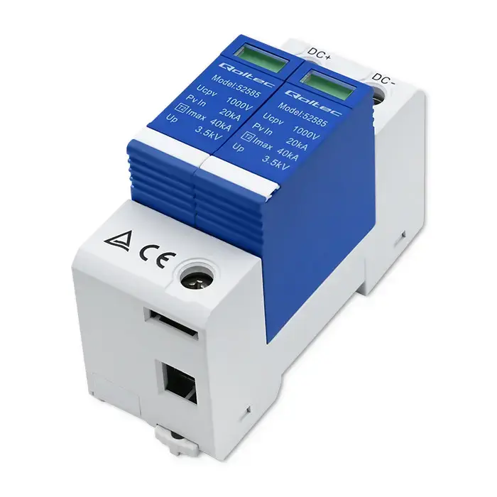 Qoltec DC surge protector arrester| 2P | 1000V | T2 | C