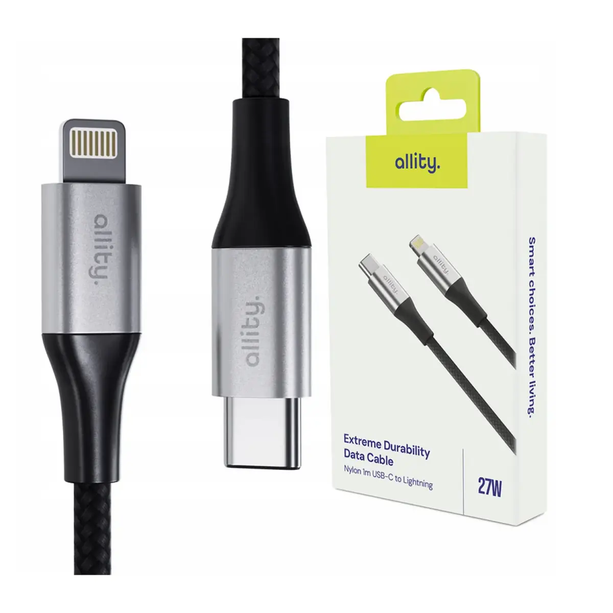 Allity cable AUC-01 USB-C - Lightning 1.0 m 27W black
