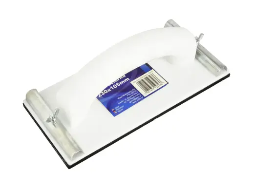 Rokas slīpēšanas bloks ar skrūvējamām metāla skavām 230x105mm