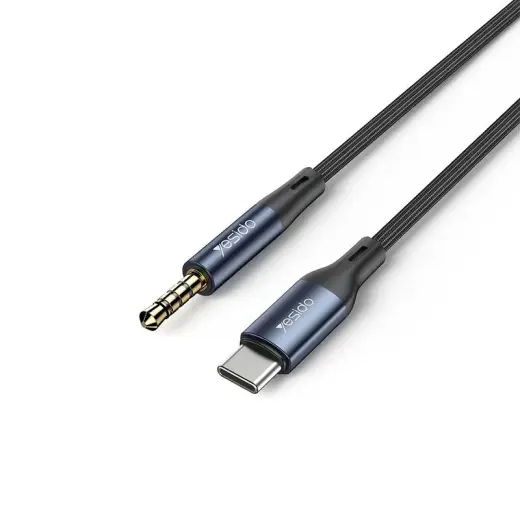YESIDO AUDIO CABLE YAU42 TYPE-C/3,5 AUX MALE 1M BLACK