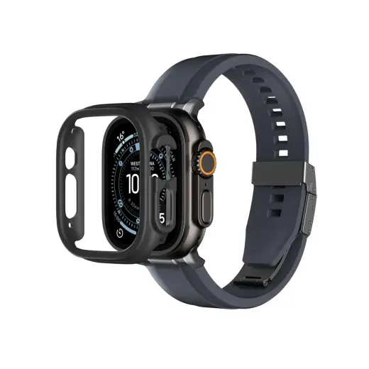 AmazingThing Minimal viedpulksteņa maciņš (apvalks) priekš Apple Watch Ultra 3 (49 mm) | melns