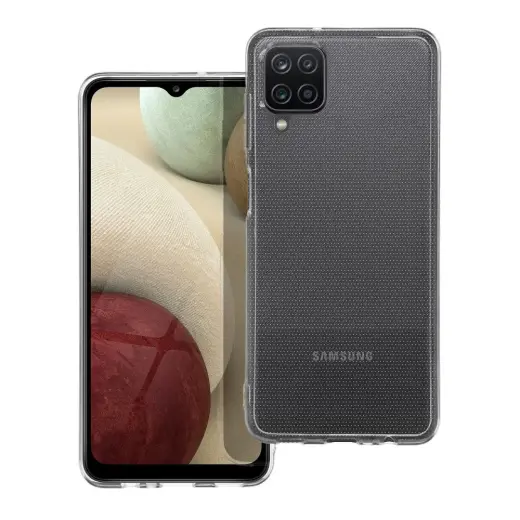 CLEAR 2 mm telefono dėklas Samsung Galaxy A12 (A125) skaidrus