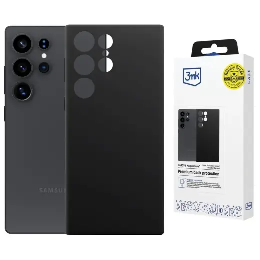 3MK Hardy MagSilicone Case for Samsung Galaxy S24 Ultra Black