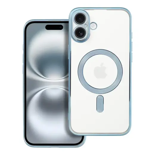 Case for iPhone 16 PLUS Electro Mag Cover compatible with MagSafe blue
