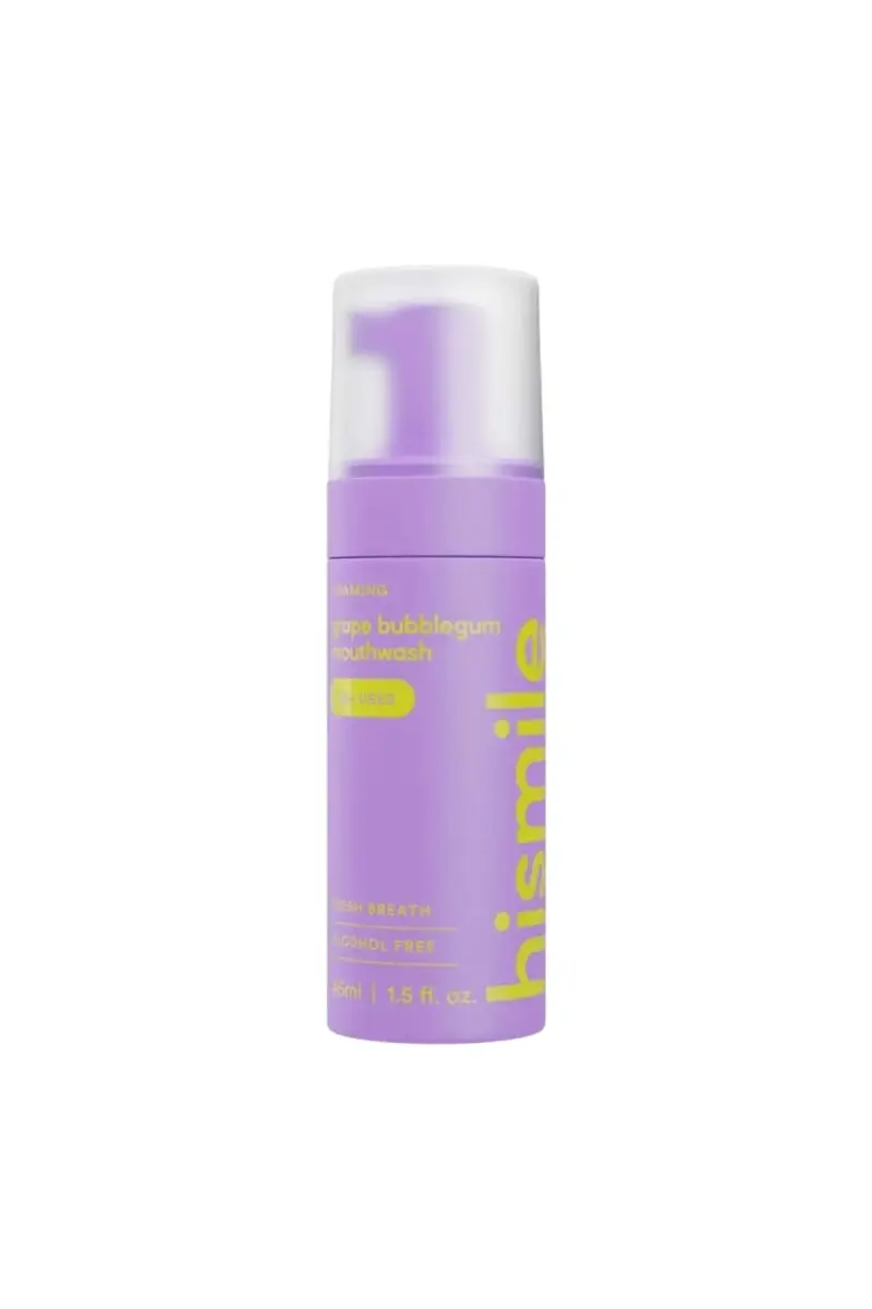 Hismile, Mouthwash, Grape Bubblegum, Fresh Breath, 45 ml