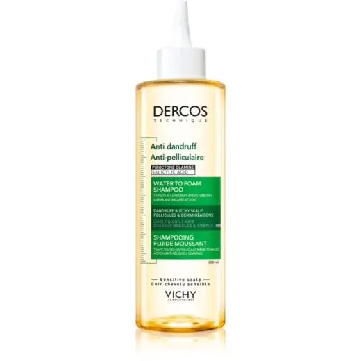 Vichy Dercos Water to Foam Shampoo - 200ml - Scalp Balancing Cleanser for Curls & Coils - Face the Future