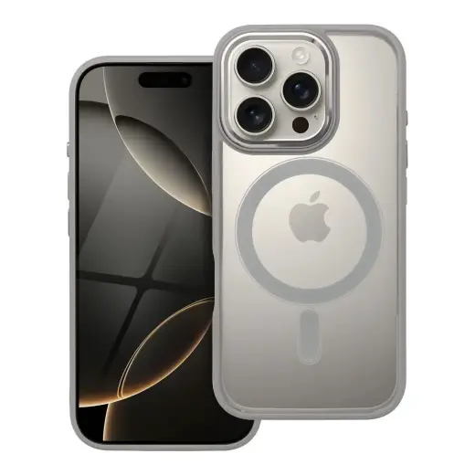 Color Edge Mag phone case with MagSafe support for iPhone 16 Pro gray
