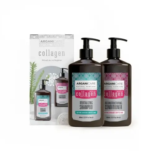 Set Arganicare: Collagen, Hair Shampoo, Revitalizing, 400 ml + Collagen, Hair Conditioner, Strengthening & Repairing, 400 ml