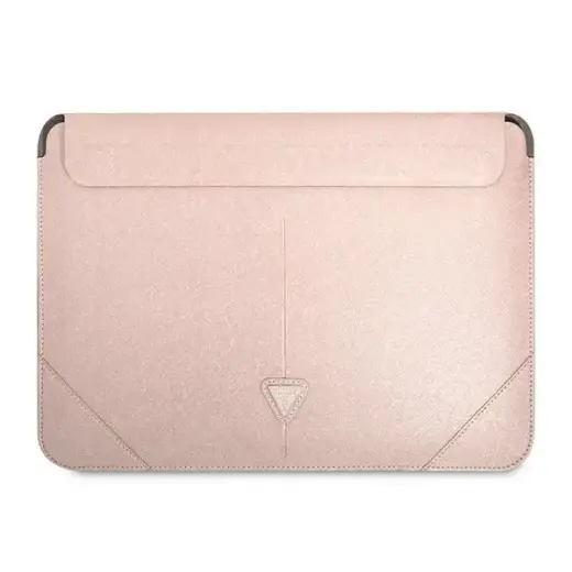 Guess Sleeve GUCS14PSATLP 13|14" pink Saffiano Triangle Logo