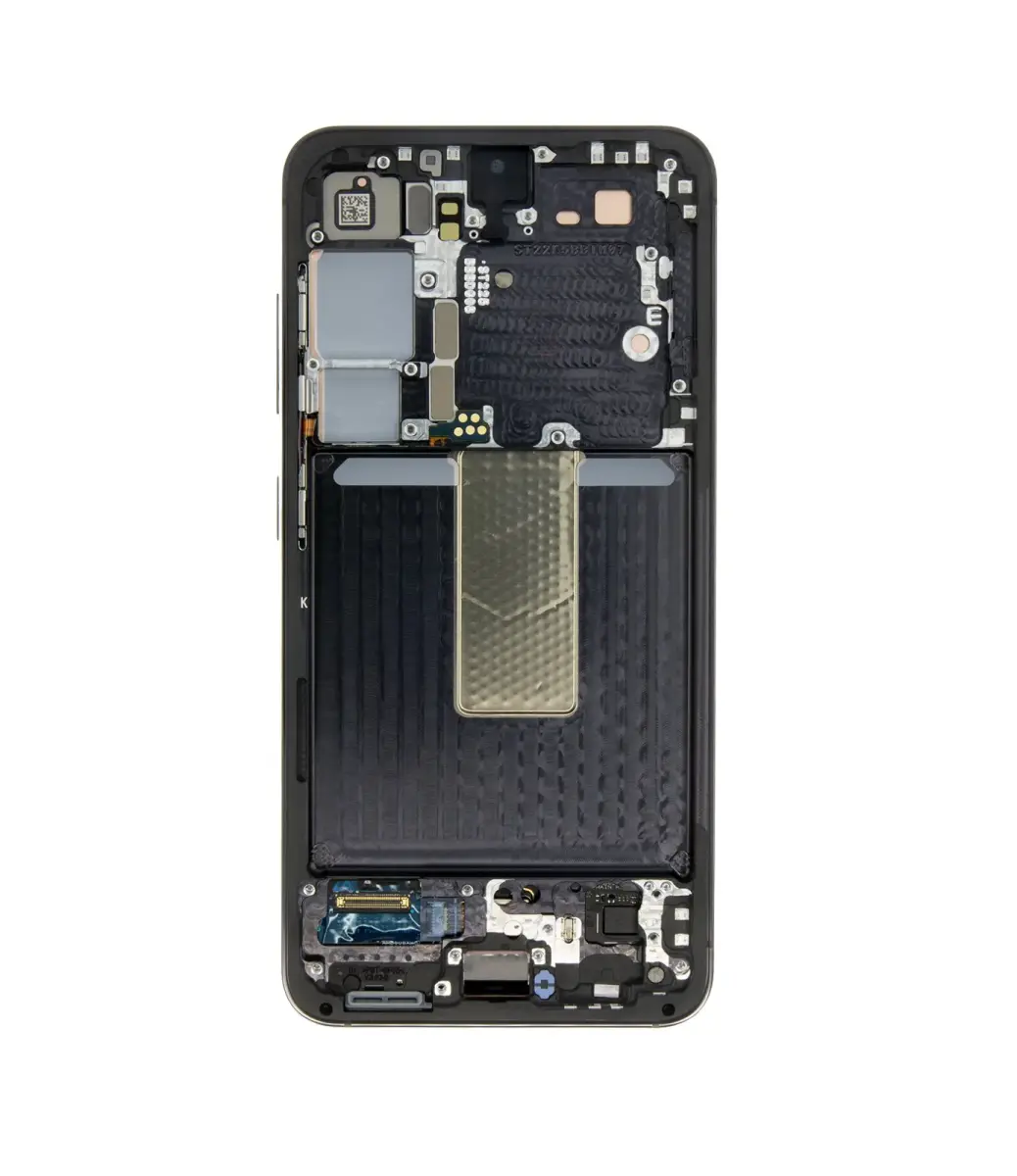LCD display + Touch Unit + Front Cover Samsung S911 Galaxy S23 Phantom Black (Service Pack)