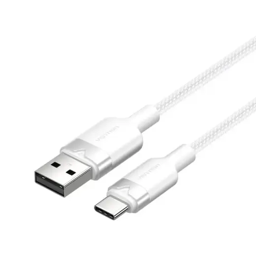 Vention CTNWF datu pārraides un uzlādes vads | USB-A uz USB-C | 15W | 1m | balts