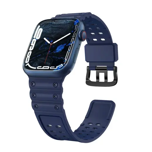 Triple Protection nutikella rihm Apple Watch (38/40/41 mm) jaoks | tumesinine
