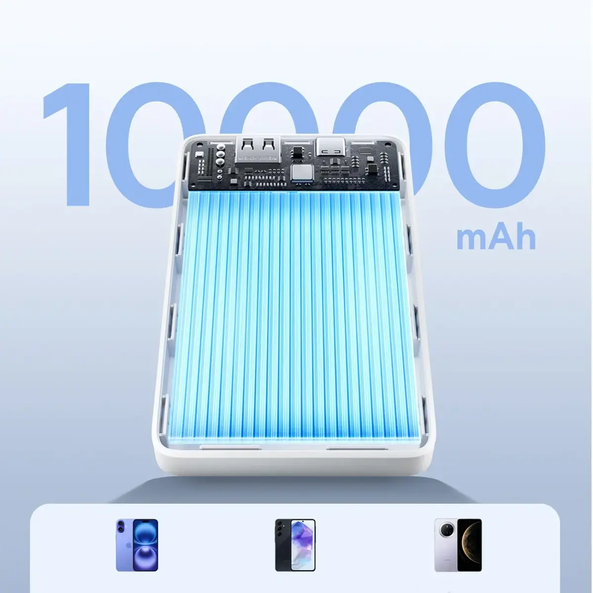 Baseus EnerFill FP11 ārējais akumulators (powerbank) | 10 000 mAh | 15W | USB-C | balts