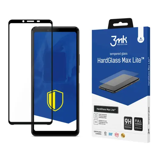 Sony Xperia 10 II Black - 3mk HardGlass Max Lite™ screen protector