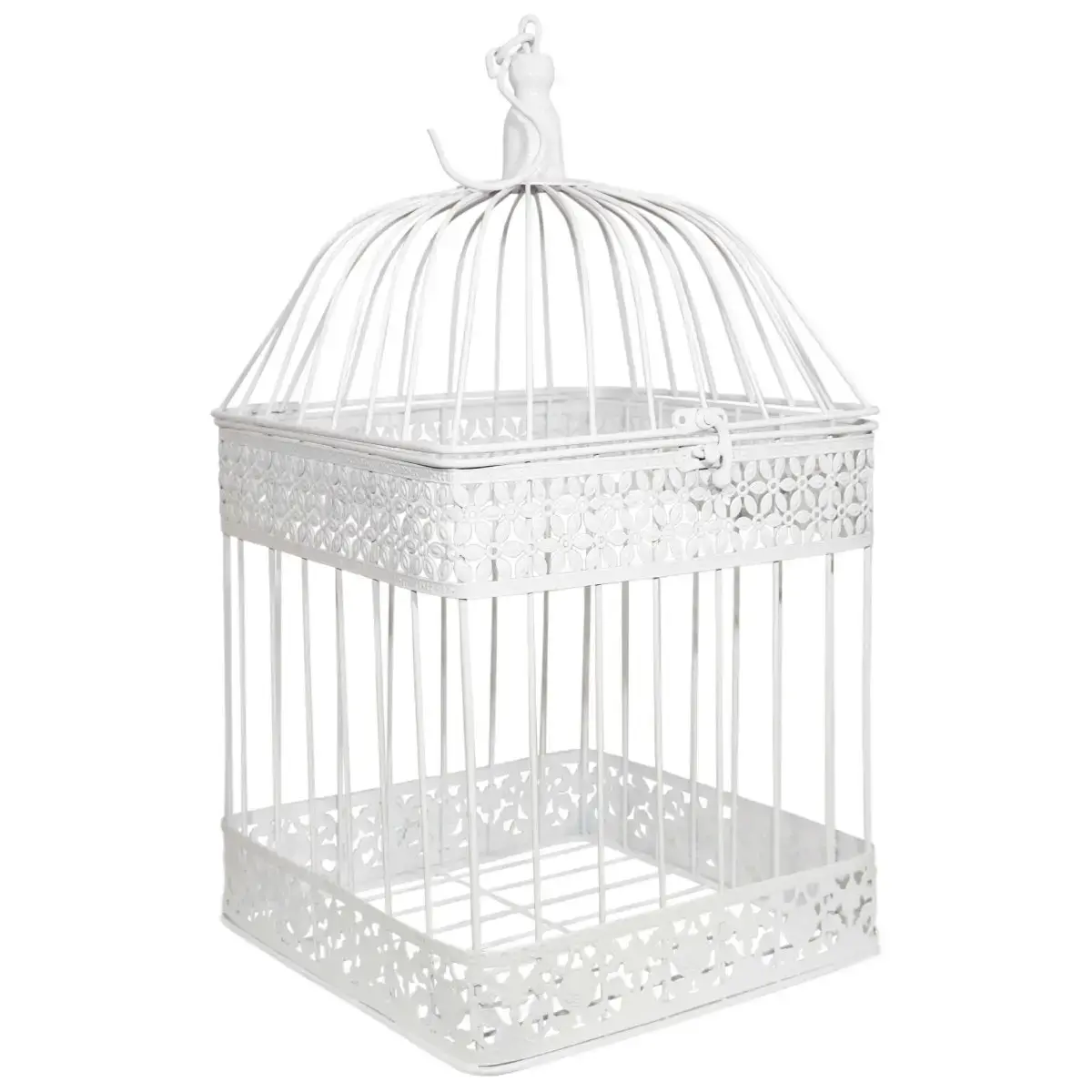 BESK Decorative birdcage 23x23x43cm, antique white