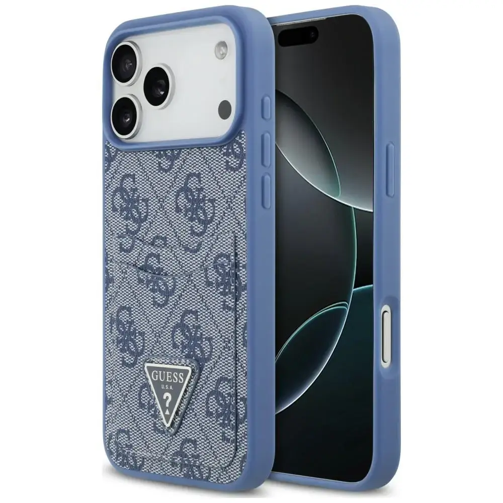 Case Guess 4G Double Card Triangle for     iPhone 18 Pro Max / 17 Pro Max blue