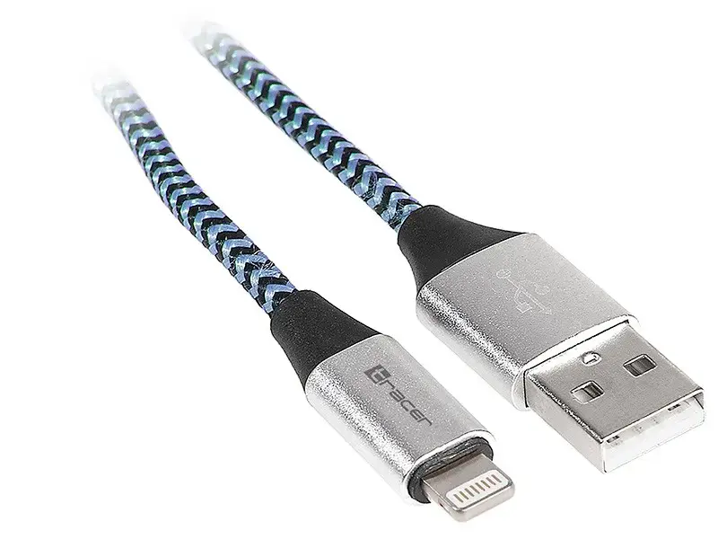 Cable USB 2.0 iPhone AM lightning 1,0m black-blue