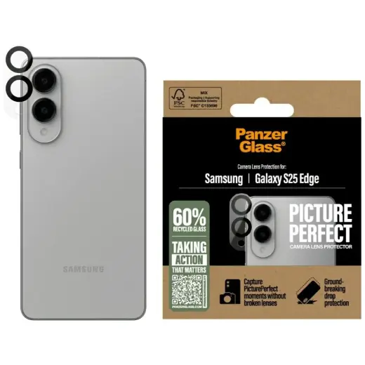 Tempered Glass for Lens PanzerGlass PicturePerfect Lens Protector for Samsung Galaxy S25 Edge