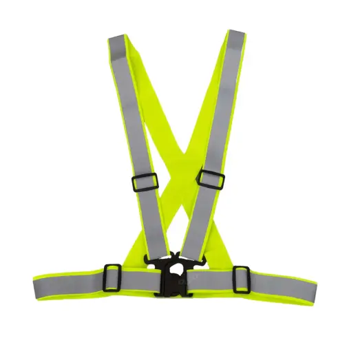 Reflective safety belt vest green color EN20471