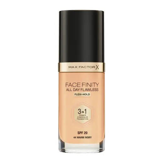 Max Factor Face Finity All Day Flawless 3 in 1 44 Warm Ivory Foundation 30ml