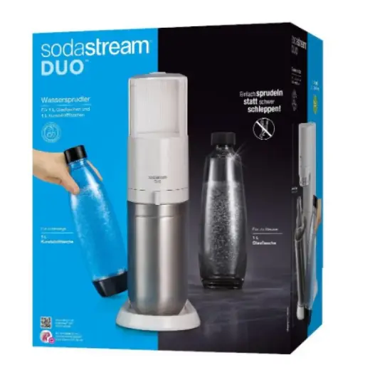 SodaStream Soda Maker DUO white QC incl 1 Glas- Glas & 1 PET-Bottle PETBottle (1016812490)