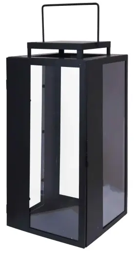 Laterna metāla Riga 20x20x45cm, melna