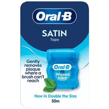 Oral B Satin Waxed Mint 50 m - Dentální voskovaná nit