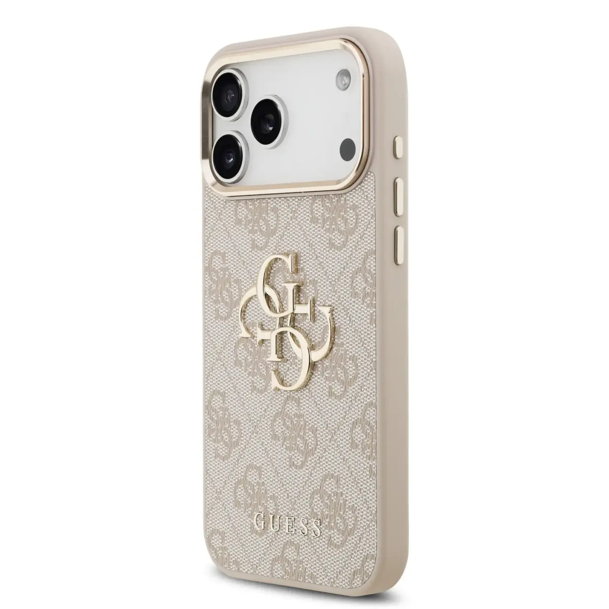 Guess 4G Metal Logo maciņš telefonam iPhone 17 Pro Max rozā