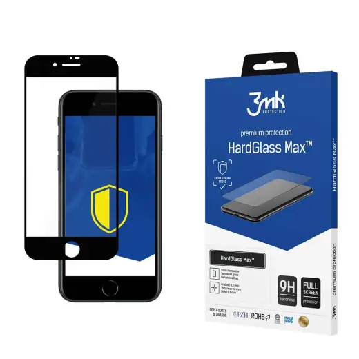 Apple iPhone SE 2020 black - 3mk HardGlass Max™ screen protector